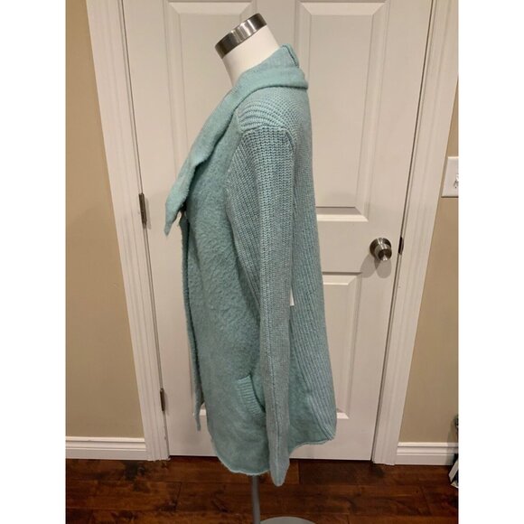 La Fee Verte Anthropologie Light Blue Wrap Cardigan W/ Pockets, Size Medium - Picture 5 of 7